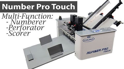 Number Pro Touch Numbering, Scoring, & Perforating Machine from Count USA