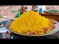 Mumbai Style Tawa Pulav in Gujarat | Huge Tawa Pulav Making | Indian Street Food