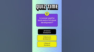 Laravel development quiz - 1 #quiz #laravel #shorts