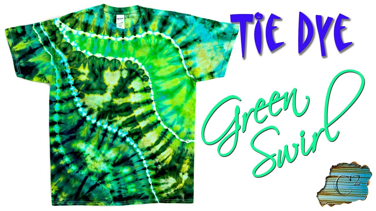 green tie dye patterns