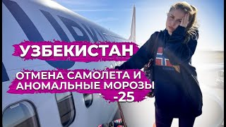 УЗБЕКИСТАН | Рекордные холода -25 и отмена самолета | Пешеходная граница Турции и Грузии