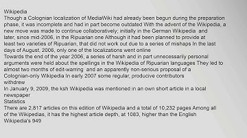 Ripuarian Wikipedia