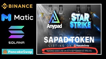 ANYPAD IDO 🔥 APAD Token list on Pancakswap today 15 September 🎯 1000X Profit So Soon