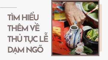 Tìm hiểu thêm về thủ tục lễ dạm ngõ