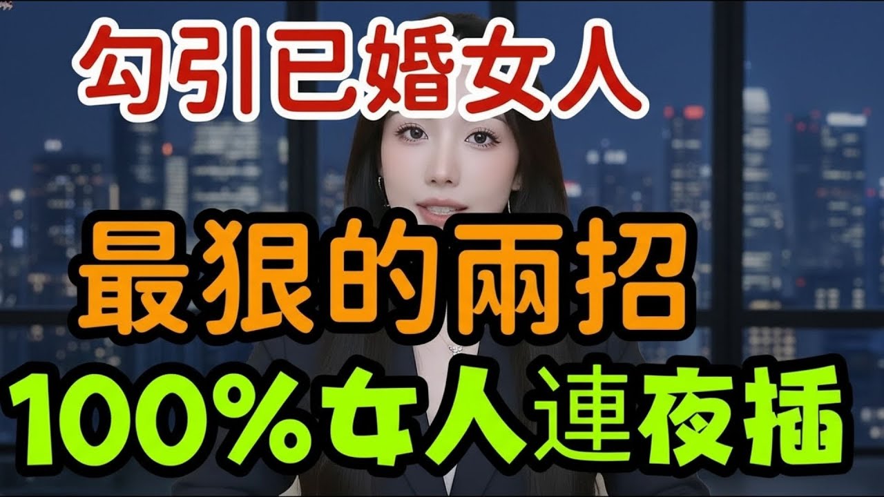 💔 两招讓已婚女人「濕著」來找你！成功率100%，她「理智斷線」，包括我在內！💔