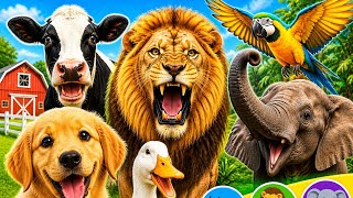 Real Animal Sounds for Kids 🦁🐦 | Learn Farm & Jungle Animals Fast