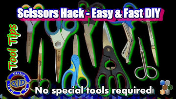 Sharpen Scissors Free - 2 min hack & no special tools needed -Tool Tips