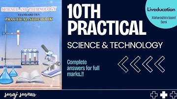 10th class science practical book solution | part 1 and 2 | class 10th practical book answers |