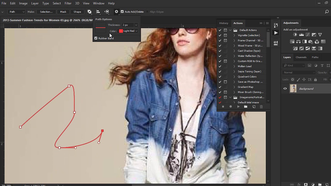Edit Pen Color How to change line color of pen tools in photoshop - YouTube