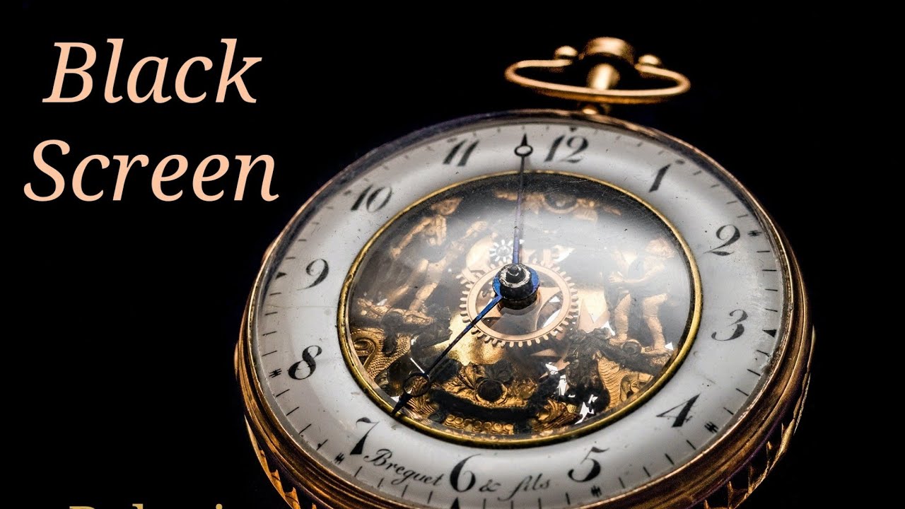 Clock Ticking sound, Black screen, Relaxing and calm sound for