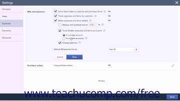 QuickBooks Online Plus 2015 Tutorial Setting Billing and Expense Preferences Intuit Training
