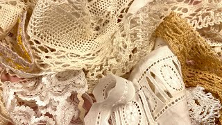 Tons of vintage laces! (Packs in my Etsy shop) Sold