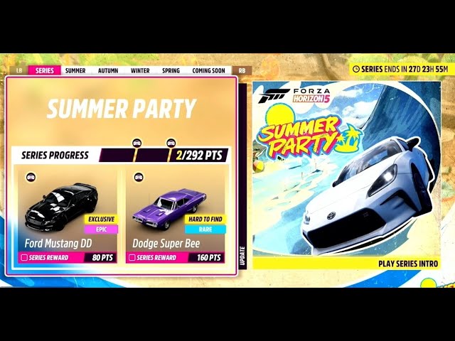 Forza Horizon 5 Festival Playlist Series 23 Summer Party - New