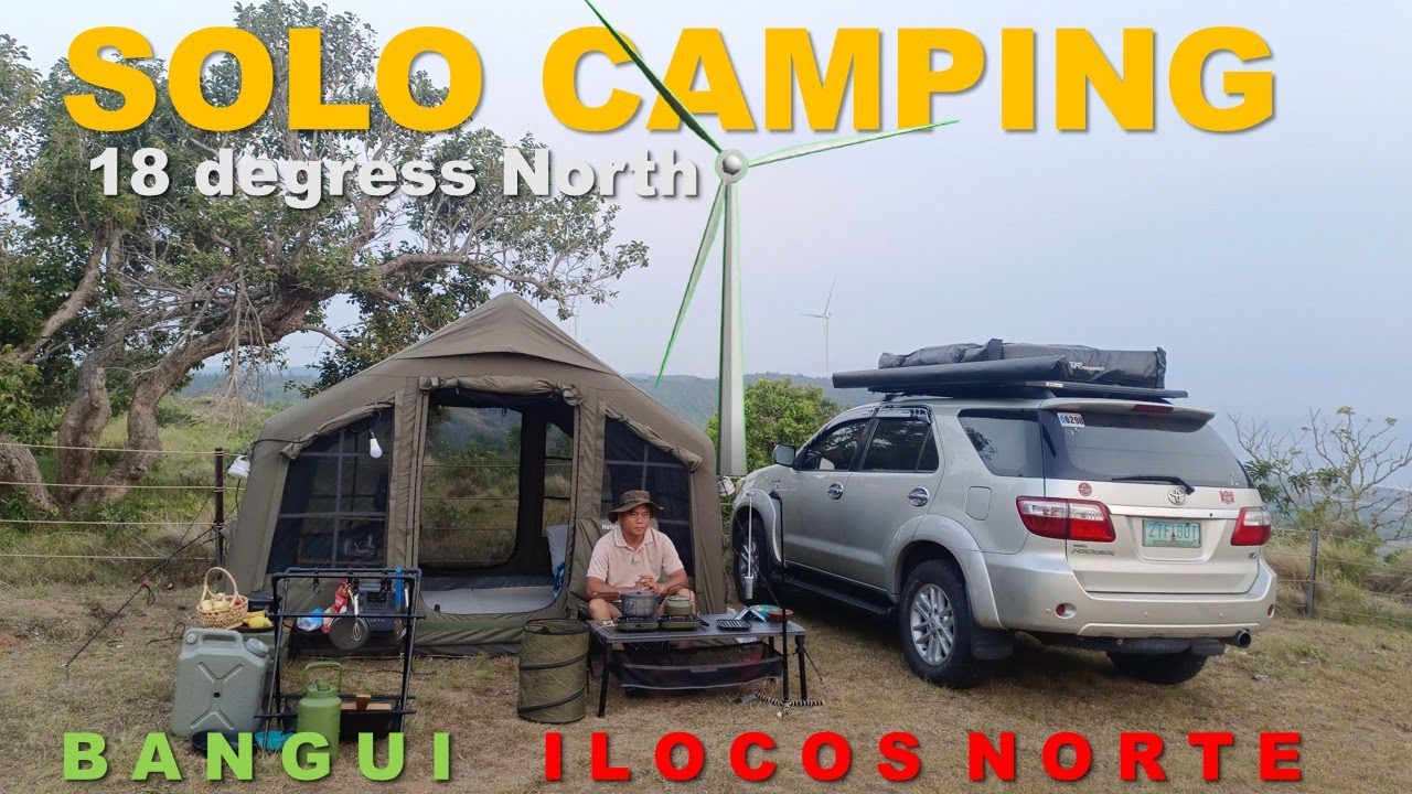 SOLO LUXURY CAMPING | Ep51:Bangui, Ilocos Norte | Coody 8.0 Inflatable tent | Silent Camping