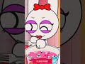 Bunnyʼs Pink Noodle Challenge!🍜💖#shorts#cartoon