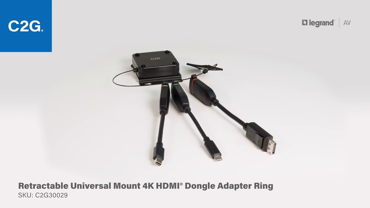 Universal 4K HDMI® Adapter Ring with Color Coded Mini DisplayPort™,  DisplayPort, USB-C®, and Lightning, HDMI Adapter Converters, HDMI