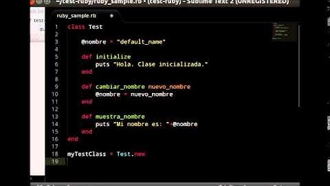 Tutorial de ruby - Clases y métodos