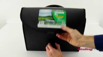 C Line Black 21 Pocket Biodegradable Legal Size Expand File with Handle Demo