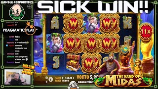 SICK WIN!! INSANE BONUS FROM THE HAND OF MIDAS SLOT!! screenshot 5