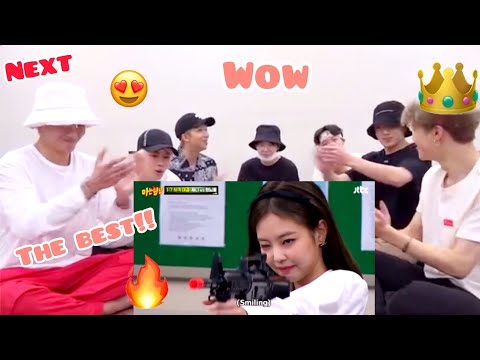 Bts Reaction Blackpink JENNIE's talent/strength is Shooting  | EP:197 #blackpink#bts [Fanmade]