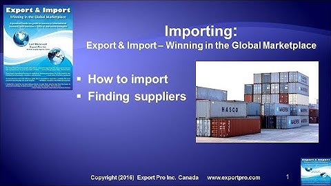 Importing, Export & Import Winning in the Global Marketplace