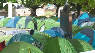Asylum seeker tent city emerges in Dublin