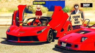 GTA 5 RP : Stealing LUXURY FERRARI'S As A BABY !! Malayalam Techies