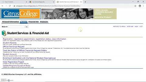 Accessing Your Unofficial Citrus College Transcript