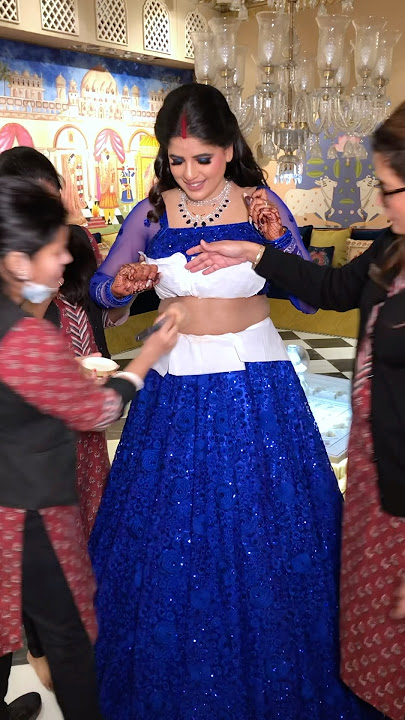 My Stunner for Reception 💙 Parul Garg