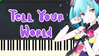 🎹 hatsune miku - tell your world (Piano Tutorial Synthesia)❤️♫