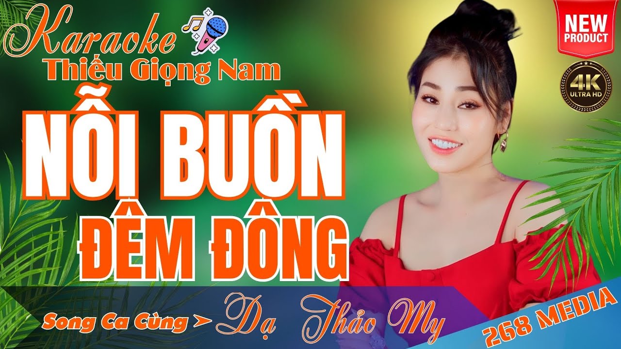 NỖI BUỒN ĐÊM ĐÔNG | KARAOKE | Thiếu Giọng Nam | Song Ca Cùng Dạ Thảo My | 268 MEDIA