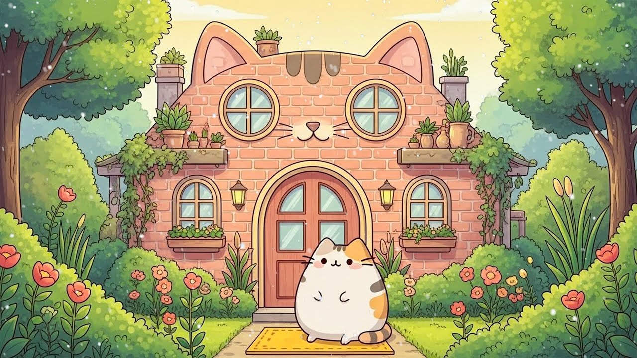 A Gentle Morning Begins with Pusheen 🌿 Cozy Lofi for Calm Focus & Slow Living