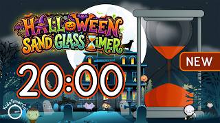 20 Minute Halloween Timer for Kids with Music | Sand Glass 🎃
