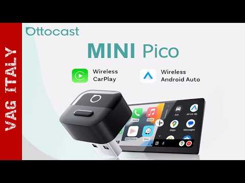OTTOCAST Mini Pot Type-C 2026 – Adattatore Wireless Per CarPlay E Android Auto, Plug & Play, Compatibile Con Auto Dal 2016, Aggiornamento OTA, Argento