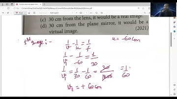 a point object is placed at a distance of 60 cm from a convex lens #neet #jeemains #physics