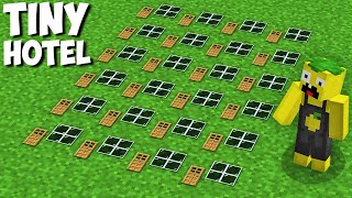 Who BUILT THIS TINY HOTEL IN THE GROUND in Minecraft ? NEW MINI HOUSE ! screenshot 5