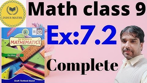 Exercise 7.2 Complete math class 9| chapter 7 Sindh Board | Ex 7.1 | indus maths.