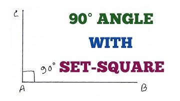 CONSTRUCT 90 DEGREE ANGLE WITH SET-SQUARE