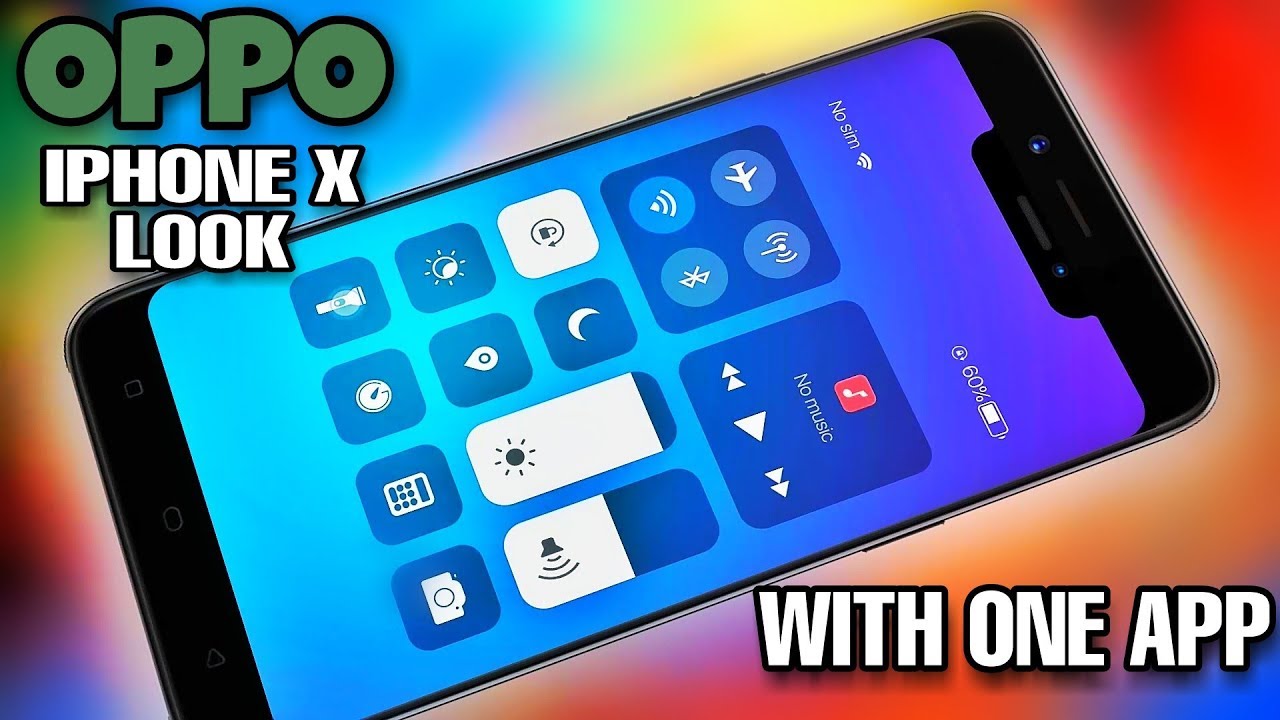 Oppo IPHONE X LOOK With One App, Control Center, Lock Screen, Notch