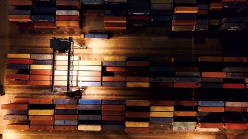 Drone footage 4K Harbor Containers Stock Videos ( Free for Commercial Use )