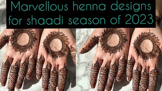 Perfect henna designs for shadi season | shadi season 2023 | mehandi designs for wedding season ??