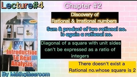 Ch#1 Topic:Rational & Irrational no Theorem: There doesn
