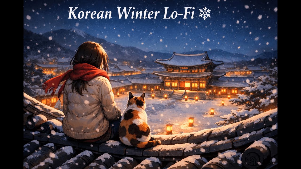 Korean Winter Lo-Fi ❄️ 경복궁 밤 | Cozy Seoul Palace Beats