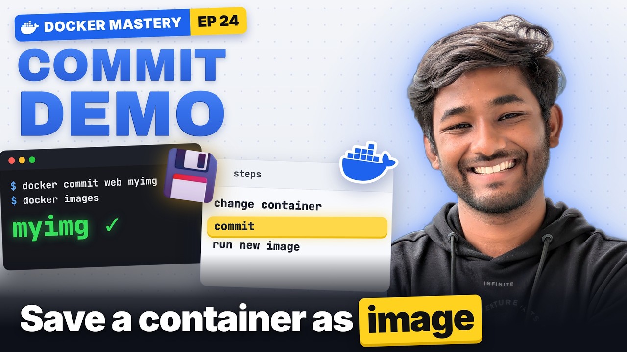 Docker Commit Demo 🐳 | Save Container as Image | Practical Tutorial ...