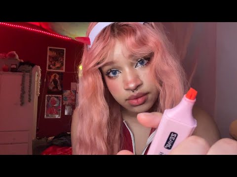 can i relax you, darling?❤️ zero two draws on your face 🖍️ upclose personal attention asmr