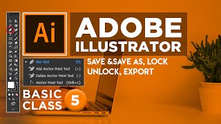 Adobe #Illustrator CC Bangla Tutorial | Class-5 | Pen Tool, Place, Lock and unlock, Save and Export