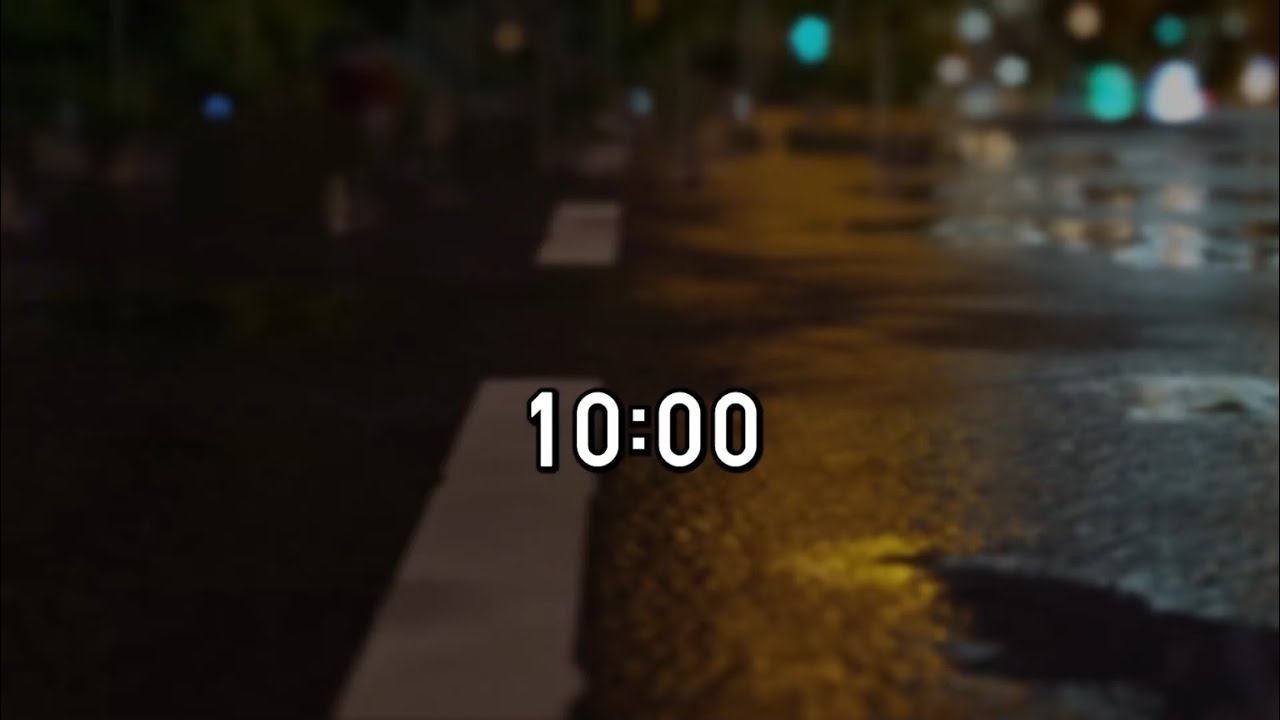10 Minute Timer with Rain Sounds - Countdown Timer - YouTube