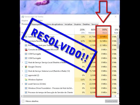 Disco em 100 de uso no gerenciador | Windows 10