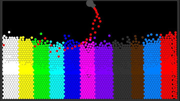 The Rainbow 6 Legs Eliminations Marble Race ASRM in Algodoo