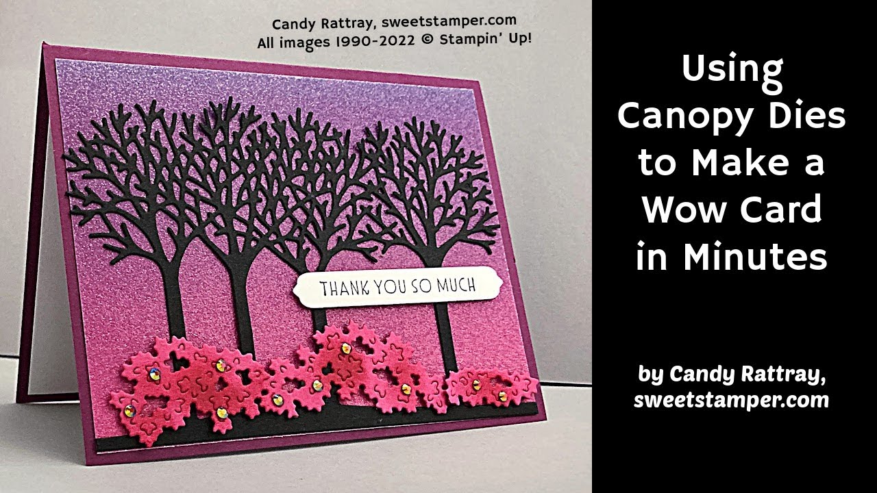 Using Tree Die Cuts to Make a Wow Card in Minutes - YouTube